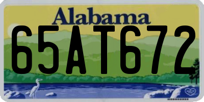 AL license plate 65AT672