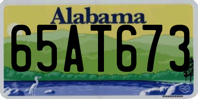 AL license plate 65AT673