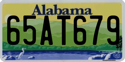 AL license plate 65AT679