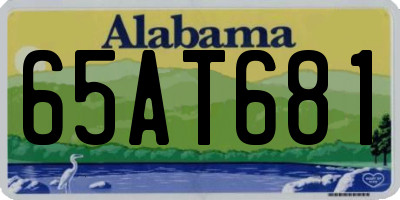 AL license plate 65AT681