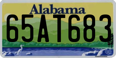 AL license plate 65AT683