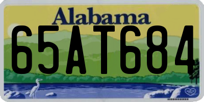 AL license plate 65AT684