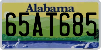 AL license plate 65AT685