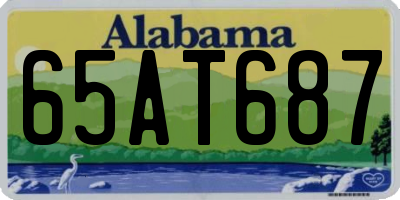 AL license plate 65AT687