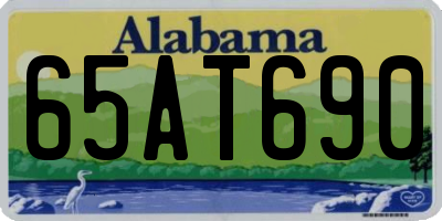 AL license plate 65AT690