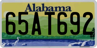 AL license plate 65AT692