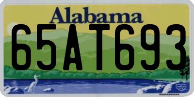 AL license plate 65AT693