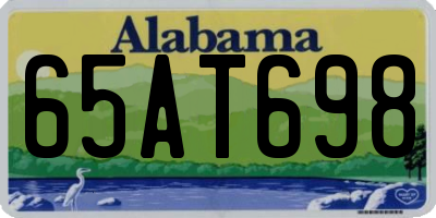 AL license plate 65AT698