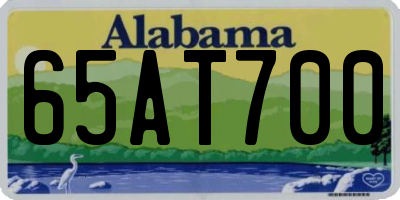 AL license plate 65AT700