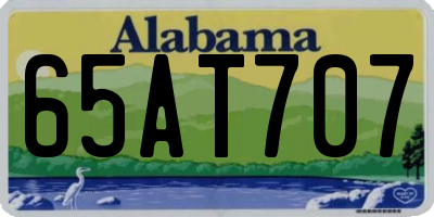 AL license plate 65AT707