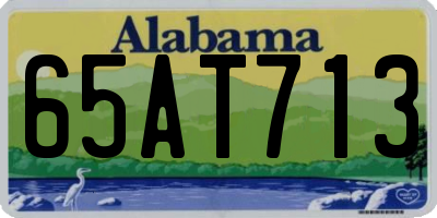 AL license plate 65AT713