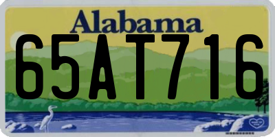 AL license plate 65AT716