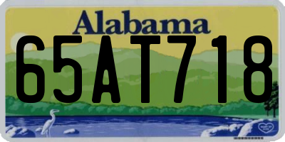 AL license plate 65AT718