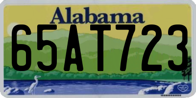 AL license plate 65AT723