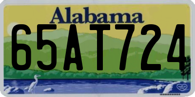 AL license plate 65AT724