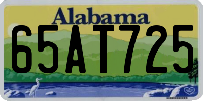 AL license plate 65AT725