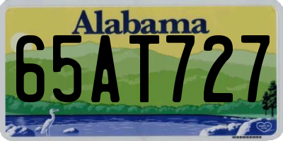 AL license plate 65AT727