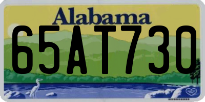 AL license plate 65AT730