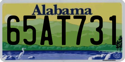 AL license plate 65AT731