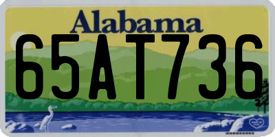AL license plate 65AT736