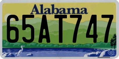 AL license plate 65AT747