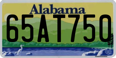 AL license plate 65AT750