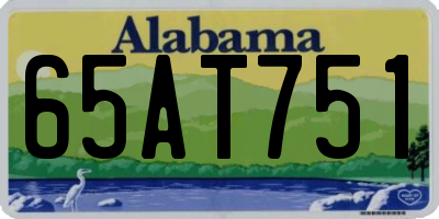AL license plate 65AT751