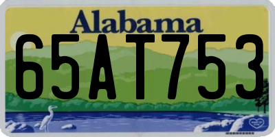 AL license plate 65AT753