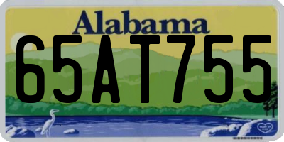 AL license plate 65AT755