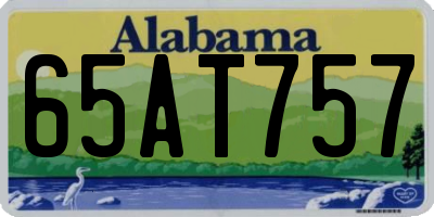 AL license plate 65AT757