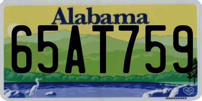 AL license plate 65AT759