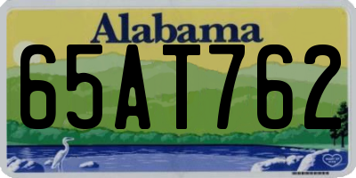AL license plate 65AT762