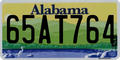 AL license plate 65AT764