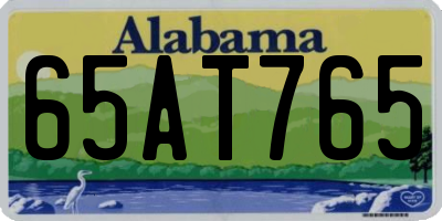 AL license plate 65AT765