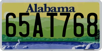 AL license plate 65AT768