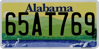 AL license plate 65AT769