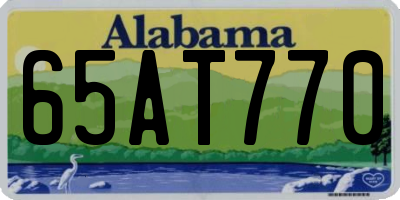 AL license plate 65AT770