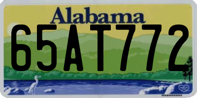 AL license plate 65AT772