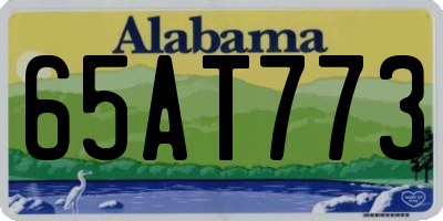 AL license plate 65AT773