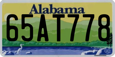 AL license plate 65AT778