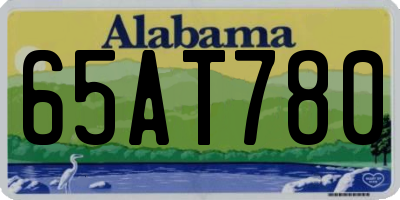 AL license plate 65AT780