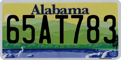 AL license plate 65AT783