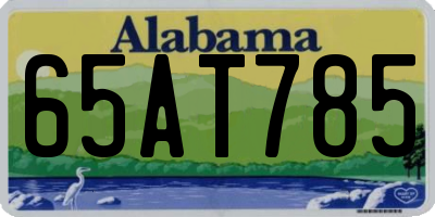 AL license plate 65AT785