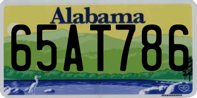 AL license plate 65AT786