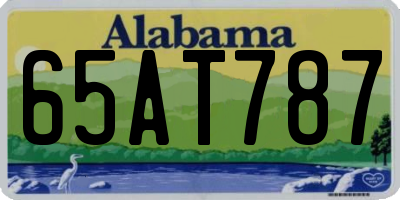 AL license plate 65AT787