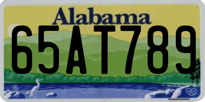 AL license plate 65AT789