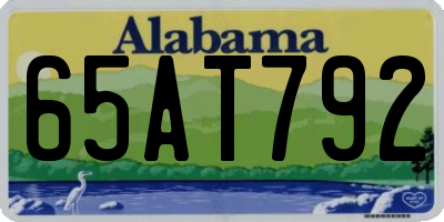 AL license plate 65AT792