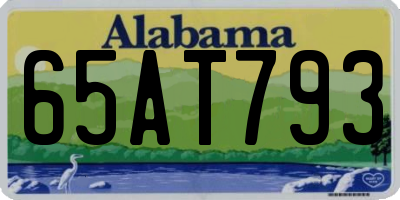 AL license plate 65AT793