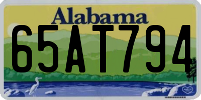 AL license plate 65AT794