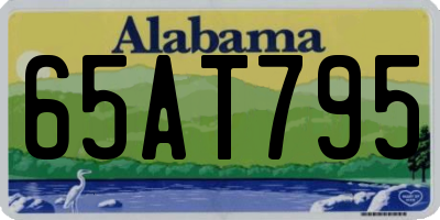 AL license plate 65AT795